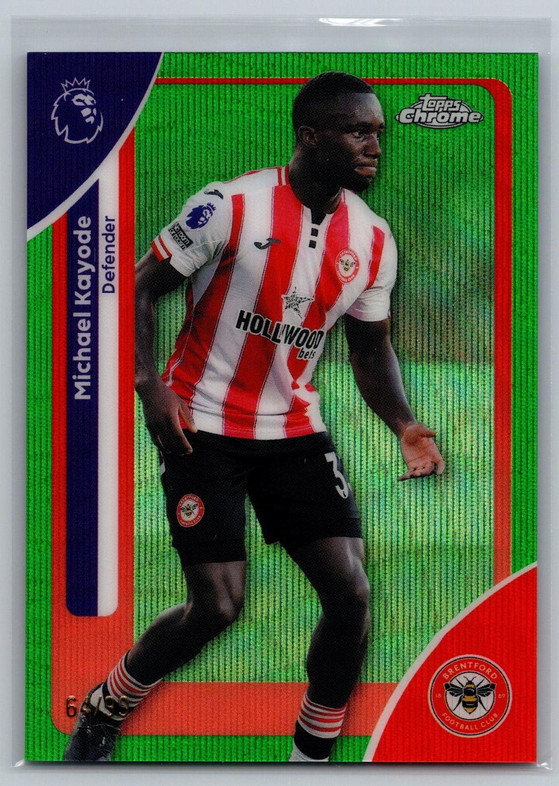 2025-26 Topps Chrome Premier League #32 Michael Kayode Green Refractor #/99