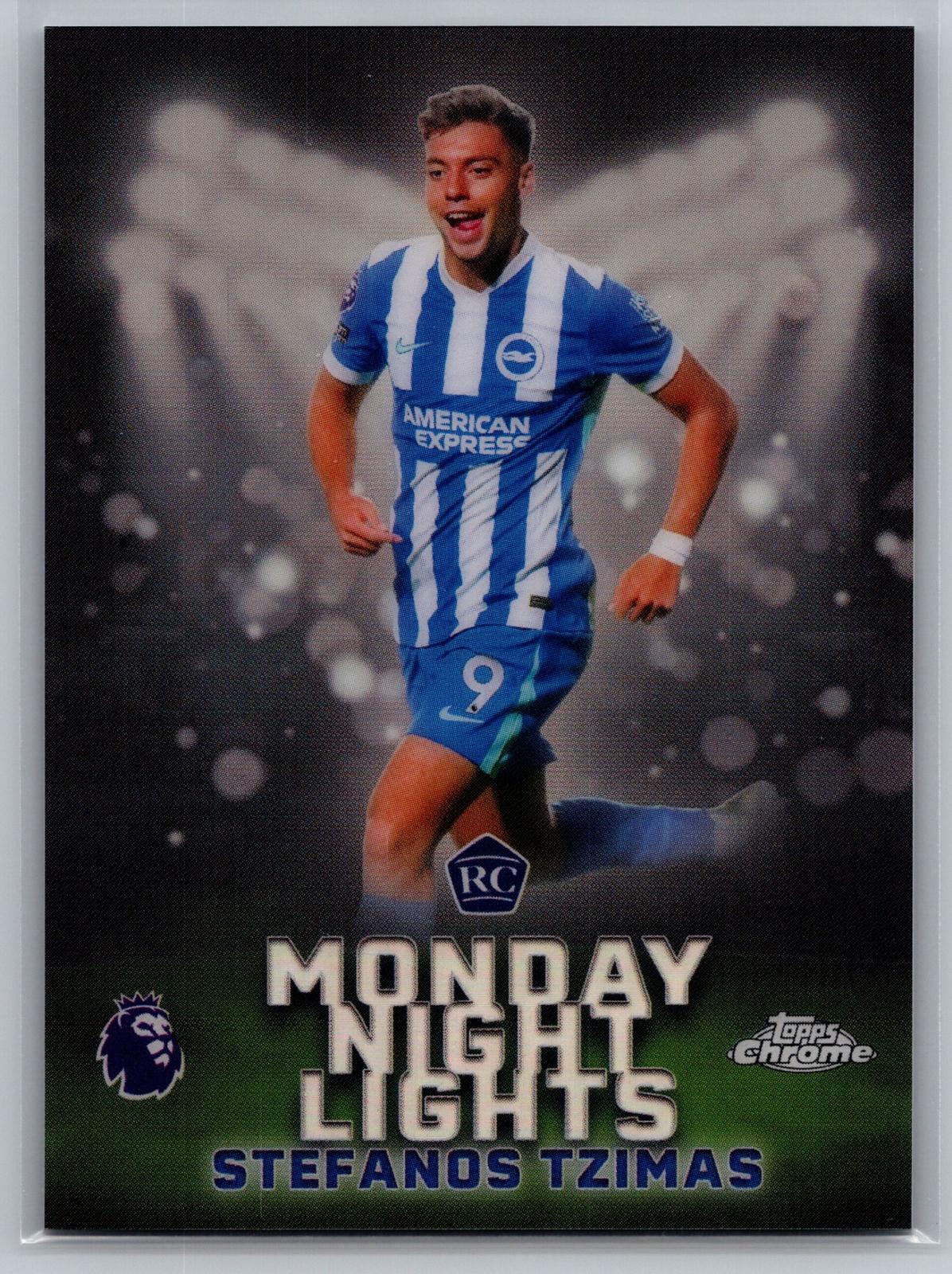 2025-26 Topps Chrome Premier League #MNL-15 Stefanos Tzimas Monday Night Lights - Deck Pulse