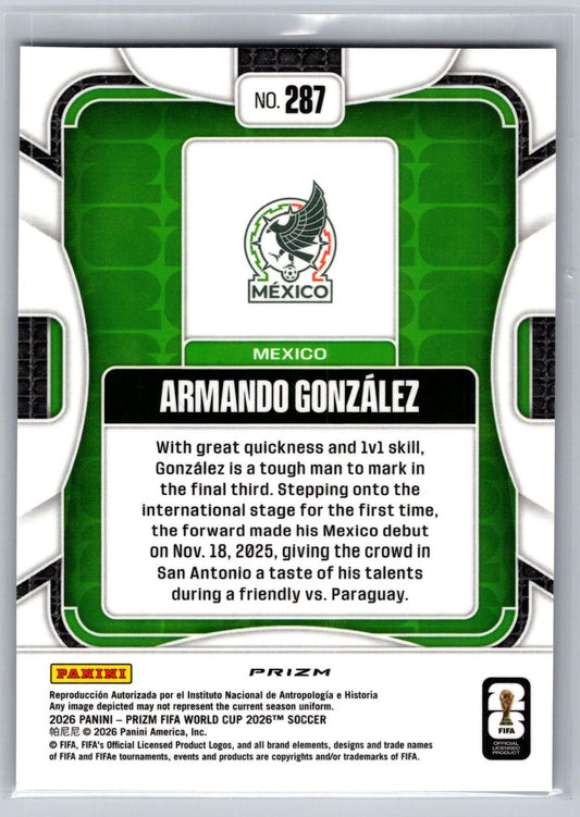 2026 Panini Prizm FIFA World Cup #287 Armando González Pandora Prizm - Deck Pulse