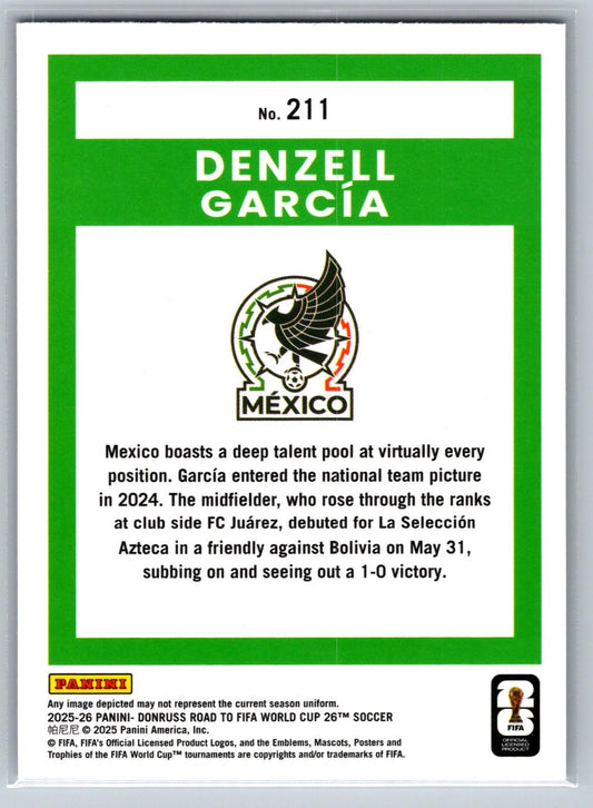 2025-26 Donruss Road to FIFA World Cup #211 Denzell Garcia Optic Ice - Deck Pulse