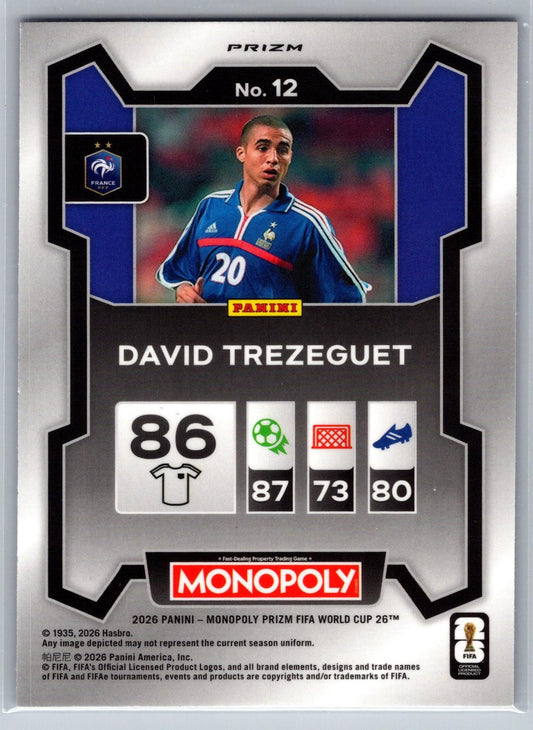 2026 Panini Prizm Monopoly WC #12 David Trezeguet Tokens Pink Prizm - Deck Pulse