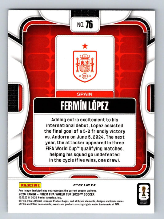 2026 Panini Prizm WC #76 Fermin Lopez Wave Prizm - Deck Pulse