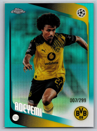 25-26 Topps Chrome UCC #128 Karim Adeyemi Teal Refractor #/299