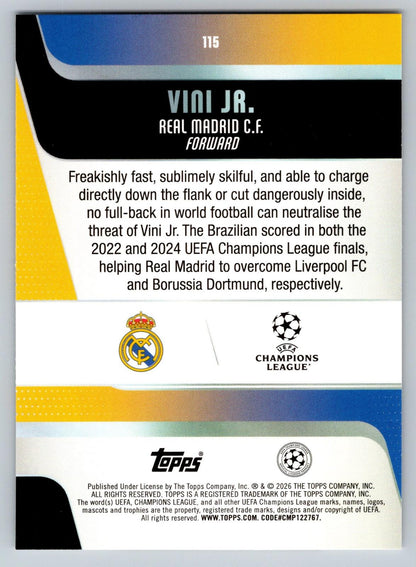 2025-26 Topps UEFA Club Competitions #115 Vini Jr. - Deck Pulse