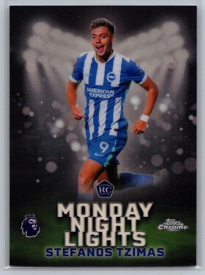 2025-26 Topps Chrome Premier League #MNL-15 Stefanos Tzimas Monday Night Lights - Deck Pulse