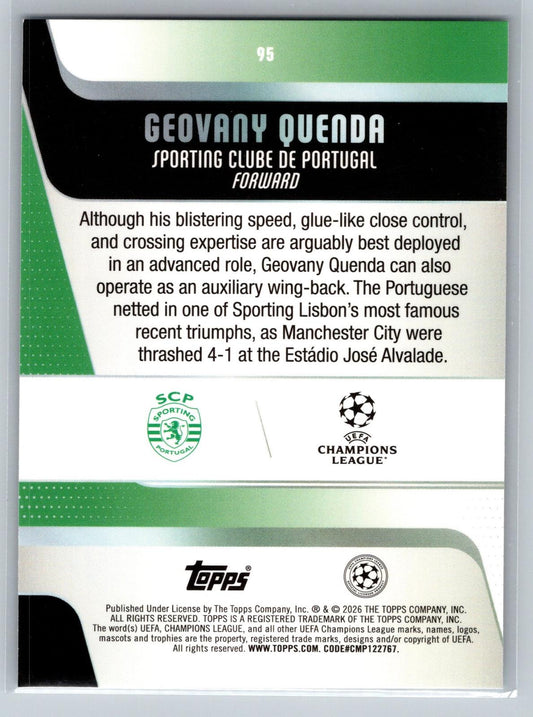 2025-26 Topps UEFA Club Competitions #95 Geovany Quenda - Deck Pulse