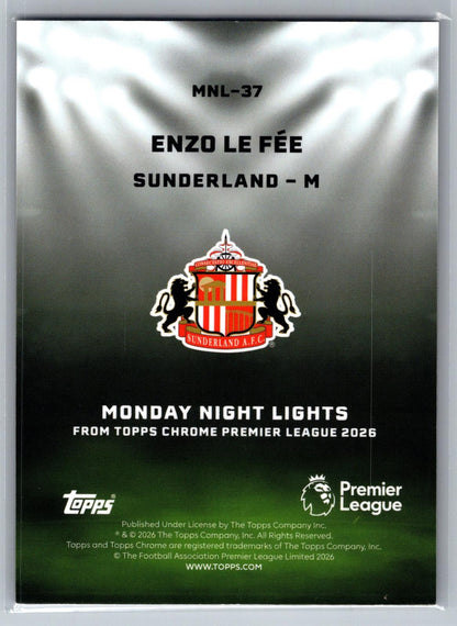 2025-26 Topps Chrome Premier League #MNL-37 Enzo Le Fée Monday Night Lights