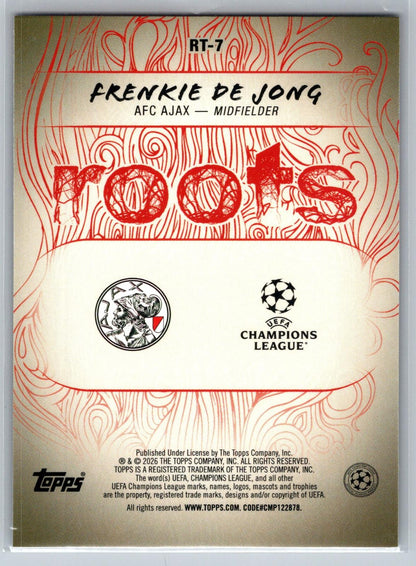 2025-26 Topps UEFA Club Competitions #RT-7 Frenkie de Jong Roots - Deck Pulse