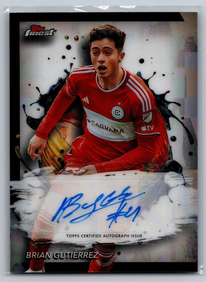 2024 Finest MLS #BA-BG Brian Gutiérrez Base Autographs Black Refractor #/10