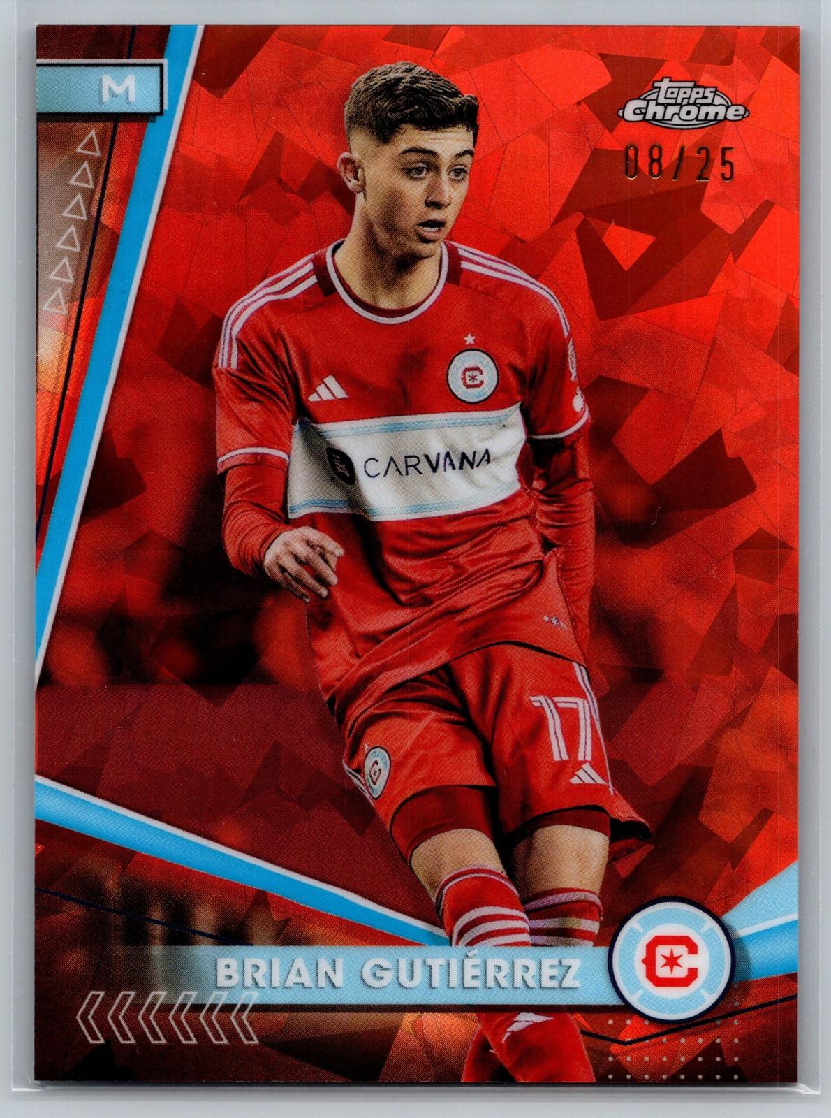 2024 Topps Chrome MLS #138 Brian Gutiérrez Orange Refractor #/25