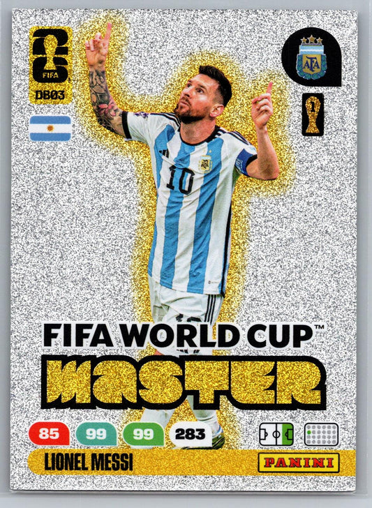 2026 Panini Adrenalyn XL FIFA World Cup #DB03 Lionel Messi Master - Deck Pulse