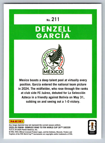 2025-26 Donruss Road to FIFA World Cup #211 Denzell Garcia RC
