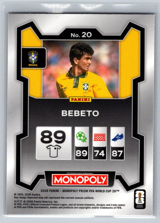 2026 Panini Prizm Monopoly WC #20 Bebeto - Deck Pulse